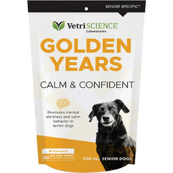 VetriScience Golden Years Calm & Confident Συμπλήρωμα Διατροφής Ηλικιωμένου Σκύλου για Διαχείριση Άγχους & Στρες 60 Δισκία