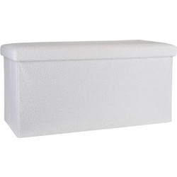 ESTIA ΣΚΑΜΠΟ CUBE TEDDY ΜΕ ΑΠΟΘΗΚΕΥΤΙΚΟ ΧΩΡΟ 76Χ38cm ΛΕΥΚΟ