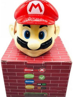 3D Κεραμική Κούπα 350ml με Καπάκι - Super Mario