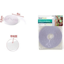Αυτοκόλλητη Ταινία Velcro (χριτς-χρατς) Άσπρη 6mm*6m KMT Tools 8435545711951