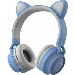 Gjby CA-028 Ασύρματα Bluetooth Ακουστικά On Ear Γαλάζια