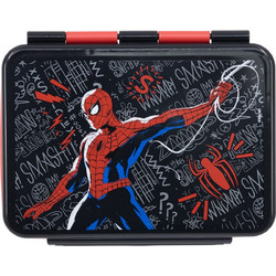 Stor Spider-Man Black Board Ανοξείδωτο Παιδικό Δοχείο Φαγητού Μαύρο