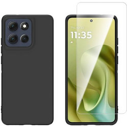 Redshield Motorola Moto G86 Silicone Case & Tempered Glass Black Σετ - Θήκη Κινητου & Προστατευτικό Οθόνης