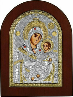 Prince Εικόνα Παναγία Βηθλεέμ Ασημένια 20x26cm MA/E1109-AX - PrinceSilvero