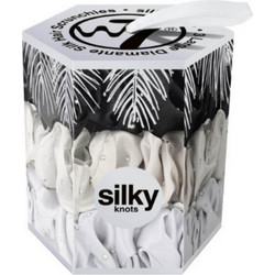 W7 Cosmetics Silky Knots Scrunchy Μαλλιών Ασημί 3τμχ