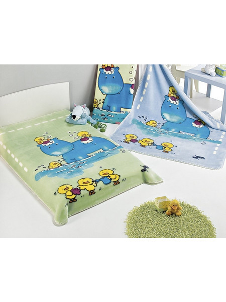 Pielsa Baby Hippo 6320 Κουβέρτα Κούνιας Βελουτέ 110x140 Βεραμάν