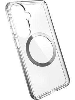 Speck Presidio Perfect-Clear Magnet - Samsung Galaxy S26 Magsafe Case (Clear/Clear/Silver) - (151059-3240)