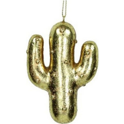 Supergreens Στολίδι Χριστουγεννιάτικο Cactus L Πολυρεζίνη Χρυσό 6,5 εκ