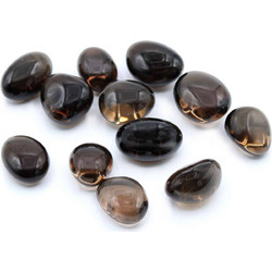 Pack of 24 Tumble Stones - Smoky Quartz Irradiated L