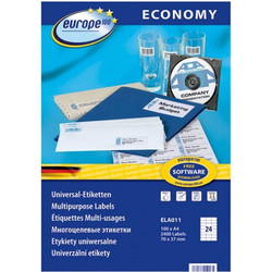 Ετικέτες Avery economy 70x37mm λευκές ELA011