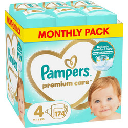 Pampers Premium Care Monthly Pack Πάνες No4 9-14kg 174τμχ