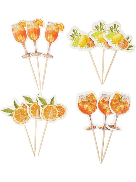 Beauty Home 12 Ταμπελάκια με θέμα Fizz Citrus 9,5cm