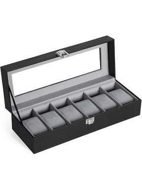 Songmics Watch Box Black 30 x 11.2 x 8 cm (JWB06BK) (SNGJWB06BK)