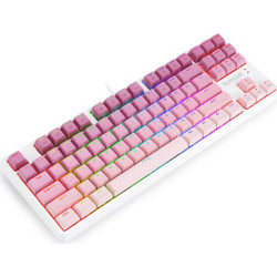 Redragon K645W Μηχανικό Gaming Πληκτρολόγιο TenKeyLess με Custom Blue Διακόπτες RGB White Pink