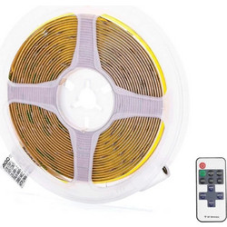 Φωτοταινία LED 5m 36W - Θερμός Λευκός Φωτισμός με Τηλεχειριστήριο - AIGOSTAR