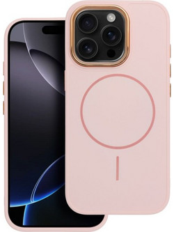 iS METALLIC FRAME MAG COVER IPHONE 15 pink backcover