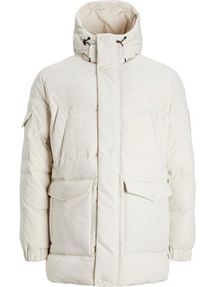 Jack & Jones Ανδρικό Μπουφάν Χειμωνιάτικο Παρκά Λευκό 12218398