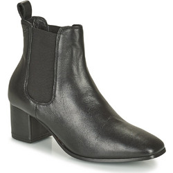 Levi's Delilah Γυναικεία Μποτάκια Chelsea Δερμάτινα Μαύρα με Χοντρό Χαμηλό Τακούνι 233645-877-59