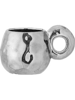 Κούπα Shine 82062639 Φ10x8cm Silver Bloomingville Πηλός
