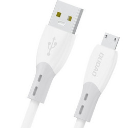 Dudao 3 A USB-A - Micro Usb Cable With Soft Silicone Braid 1 m - White - (L25SM)