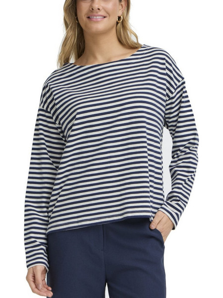 FRANSA Γυναικεία μπλέ navy λεπτή μαρινιέρα baggy fit 20617658-900004579