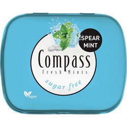 Καραμέλες μέντας με δυόσμο χωρίς ζάχαρη 14g- Compass
