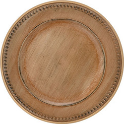 Διακοσμητικός πλαστικός δίσκος καφέ 33cm- AI DECORATION