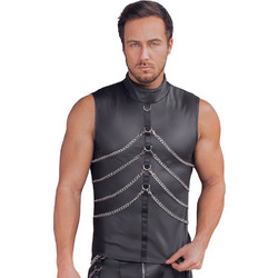 NEK Matte Look Αμάνικο Shirt με Chains & Stand-Up Collar