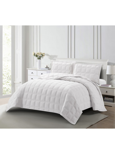 Toscana (White) Κουβερλί/Κάλυμμα κρεβατιού Polywaffle/prewashed Bedspread 180x240 Mαξ/θήκη 50x70/1τεμ Liolios Home