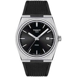Tissot PRX Ανδρικό Ρολόι με Μαύρο Καουτσούκ Λουράκι T137.410.17.051.00