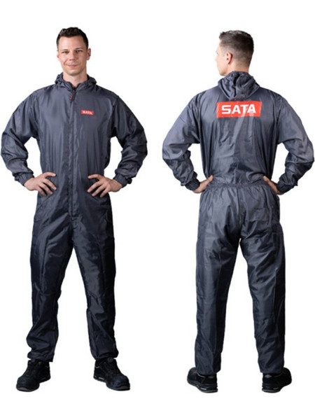1202514 SATA SUIT BASIC, ΠΟΛΥΕΣΤΕΡΙΚΗ ΟΛΟΣΩΜΗ ΦΟΡΜΑ ΠΡΟΣΤΑΣΙΑΣ ΒΑΦΗΣ ΜΕ ΚΟΥΚΟΥΛΑ - XXL (ΓΚΡΙ)