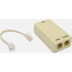 Διαχωριστής ADSL GBC 67.8020.18 - 6P2C RJ11, Διπλή Έξοδος & Καλώδιο 10 cm