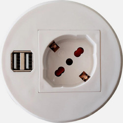 Πρίζα Γραφείου Εντοιχισμένη Techly IUPS-PCP-81U2U - 2x USB-A 2.1A & Είσοδος IEC C14