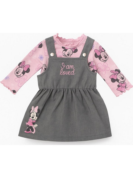 Μπλούζα με Φόρεμα Σαλοπέτα Jean Pink Minnie