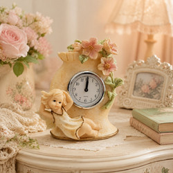Ρολόι Επιτραπέζιο από Πολυρητίνη Romantic Fairy Bloom Clock 12x5x15.5cm General Trade 502702 - GeneralTrade