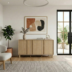 Brume μπουφές με 3 πόρτες 134x41x75εκ. Rookwood Oak