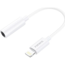 Αντάπτορας Foneng BM20 3.5mm Θηλυκό σε Lightning Αρσενικό 0.1m Λευκό N71206