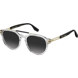 Marc Jacobs 675/S 900 Ανδρικά Γυαλιά Ηλίου Στρογγυλά Κοκάλινα Μεταλλικά Διαφανή με Μαύρο Polarized Φακό