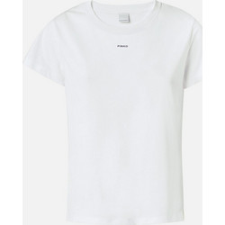 T-shirt με μικρό λογότυπο PINKO WHITE
