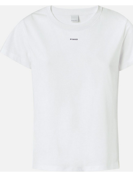 T-shirt με μικρό λογότυπο PINKO WHITE