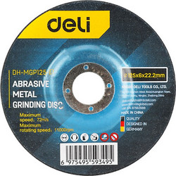 DELI δίσκος λείανσης μετάλλου DH-MGP125-E1, 125mm, 11000rpm, 5τμχ