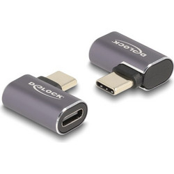 DELOCK αντάπτορας USB-C 60047, αρσενικό σε θηλυκό, 100W, 40Gbps, γκρι