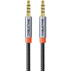 CABLETIME καλώδιο ήχου 3.5mm CT-AM35M, gold plated, 2m, μαύρο
