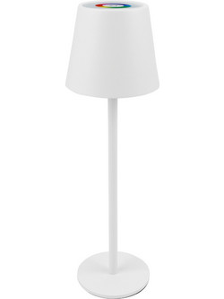 POWERTECH LED επιτραπέζιο φωτιστικό HLL-0196, RGB, ρυθμιζόμενο, επαναφορτιζόμενο, λευκό