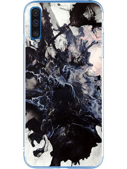 Silicon Marble Case Samsung A50 SM8 White/Black
