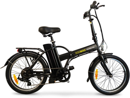 EGOBOO E-Fold 2024 Σπαστό Ηλεκτρικό Ποδήλατο Πόλης 20" 250W με 6 Ταχύτητες και Δισκόφρενα Μαύρο
