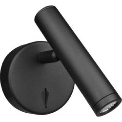 Inlight Φωτιστικό Τοίχου LED 3W, 3000K, Μαύρο D:2,5x11,2cm (43078-Black) 43078-Black