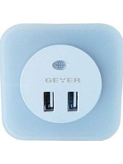 Φωτάκι νυκτός με αισθητήρα και 2 usb LN-USB2
