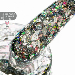 Alezori Gel Polish 001 Glitter Ημιμόνιμο Βερνίκι Νυχιών 15ml