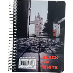 Black & White - Μπλοκ Σημειώσεων Σπιράλ, Ριγέ 100 Φύλλων, Bridge 1903